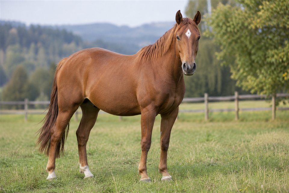 Freiberger auf einer Weide.